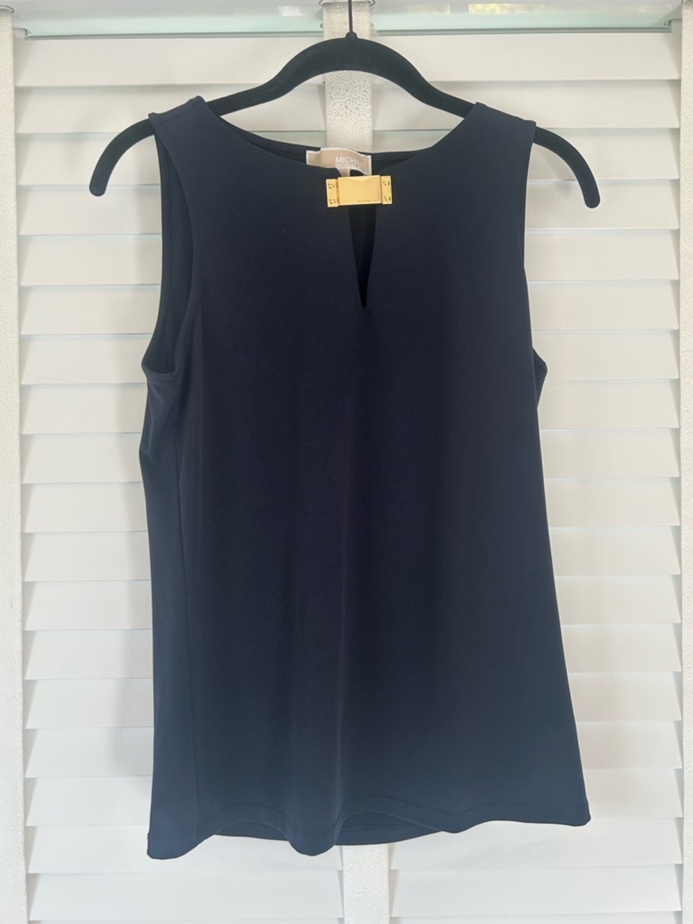 MICHAEL Michael Kors Top Tank Navy Blue Gold Small